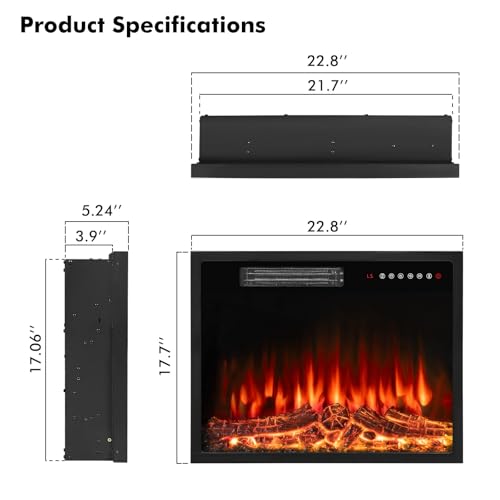 White Fireplace TV Stand with Electric Fireplace R65579