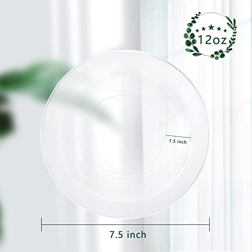 60 Pack 12 oz Clear Plastic Disposable Bowls P622190