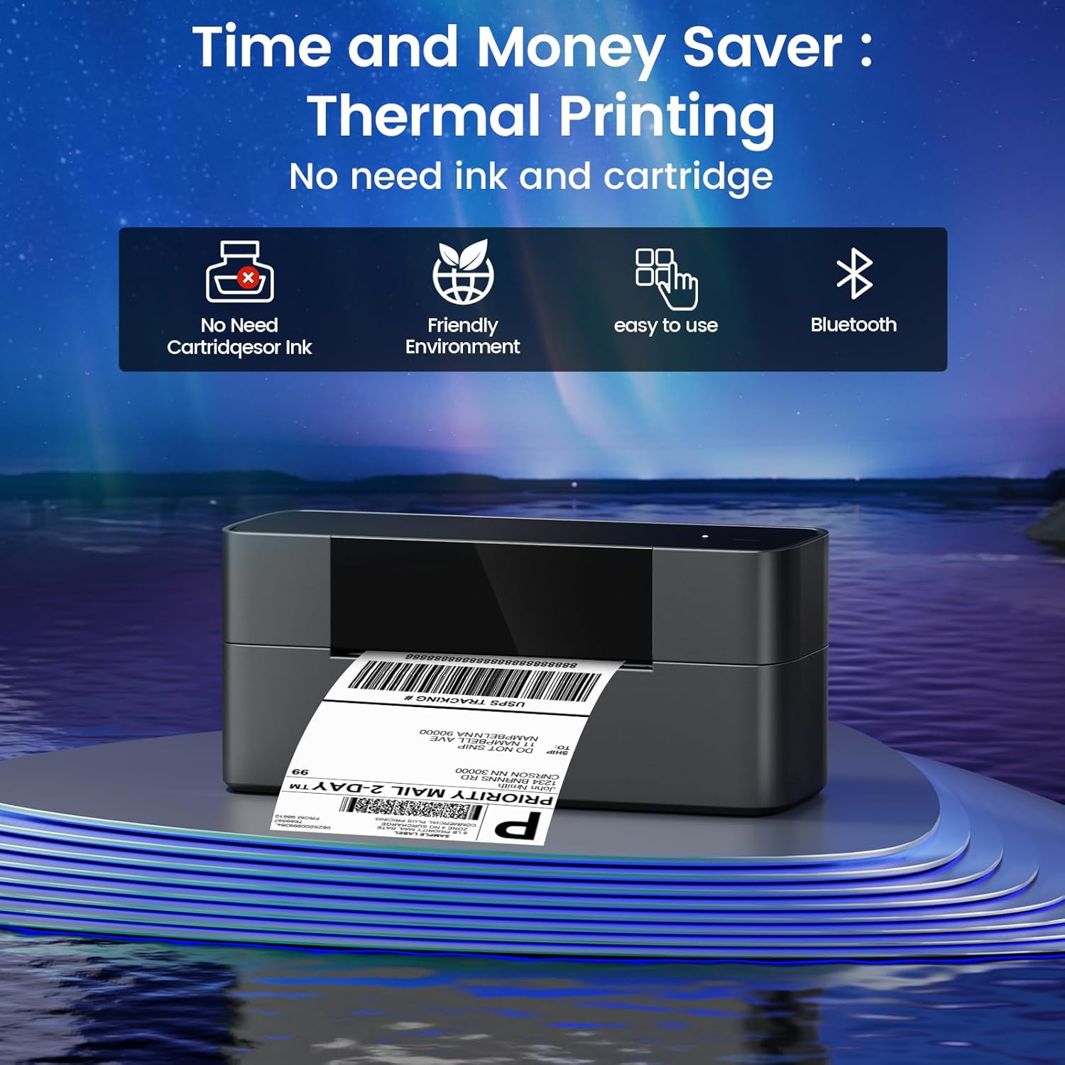 Bluetooth Thermal Label Printer 4x6 H244