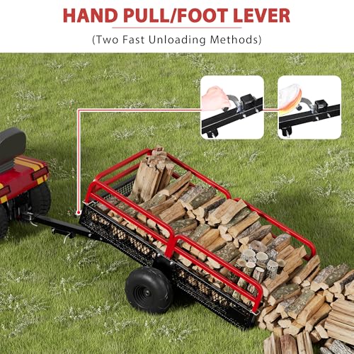 Heavy Duty Steel Dump Cart Utility Trailer with Removable Sides I893