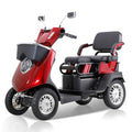 Red Heavy-Duty 4 Wheel Mobility Scooter 500lbs Capacity 1000W X26637