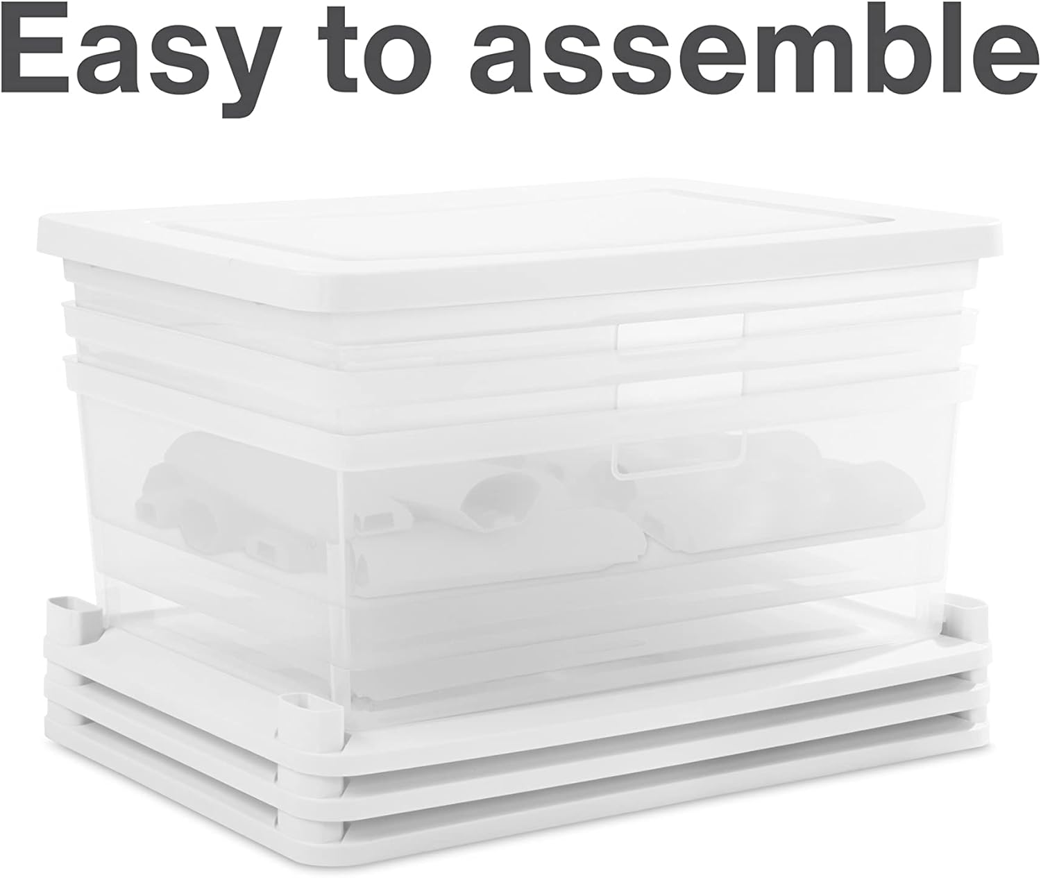 White 3 Drawer Plastic Storage Tower Y616678