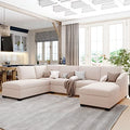 Beige U-Shape Sectional Sofa M31273