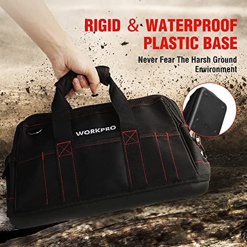 16-inch Wide Mouth Tool Storage Bag with Water Proof Rubber Base B931629