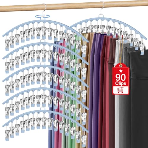 Black 3 Pack Pants Hangers with 15 Clips F200567