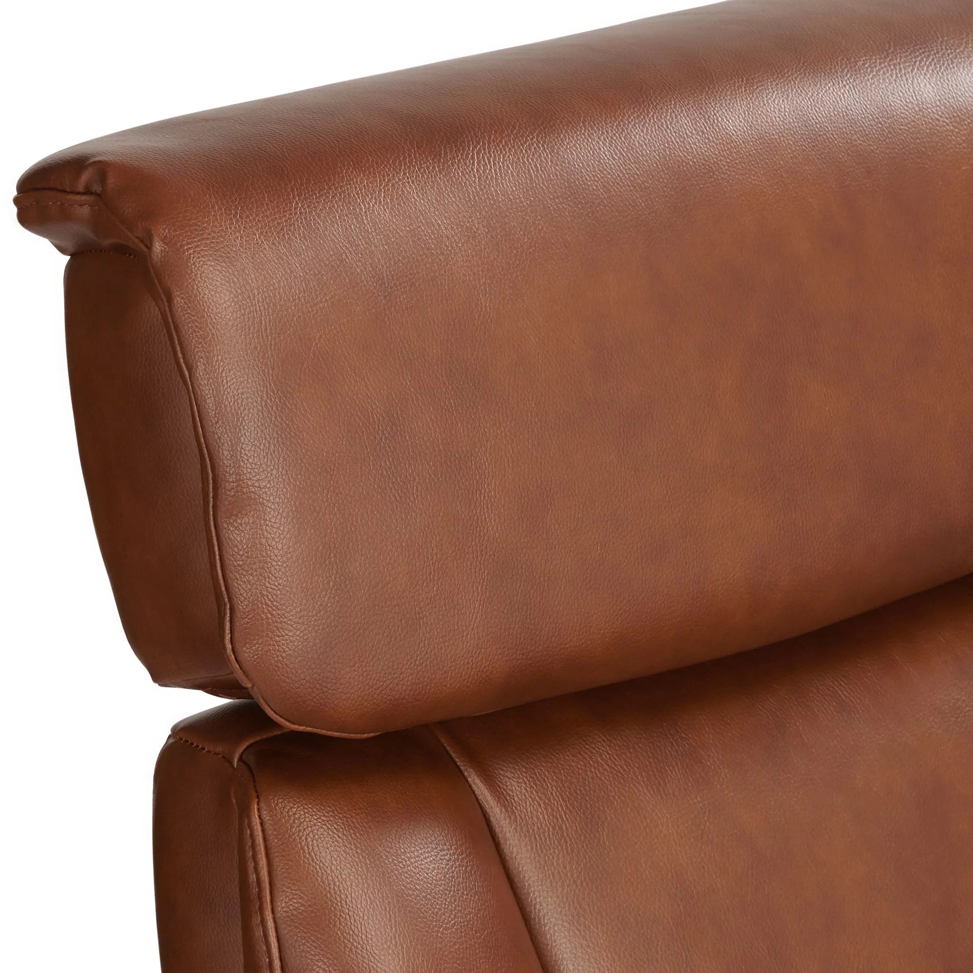 Brown Swivel Faux Leather Recliner Chair X857538
