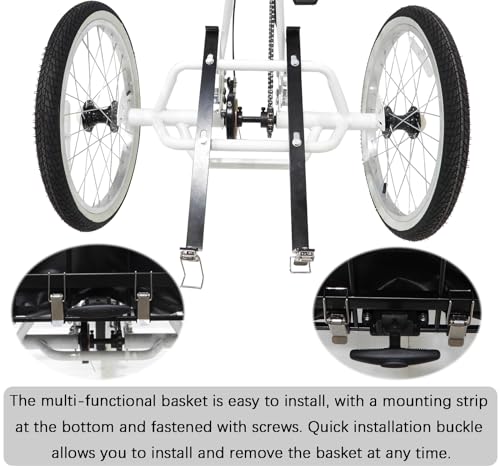 Adult Tricycle 7 Speed 20in Wheels Folding Bicycle with Cargo Basket I27044