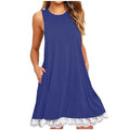 Loose Casual Sleeveless Sundress with Pocket F108