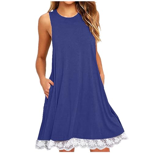 Loose Casual Sleeveless Sundress with Pocket F108