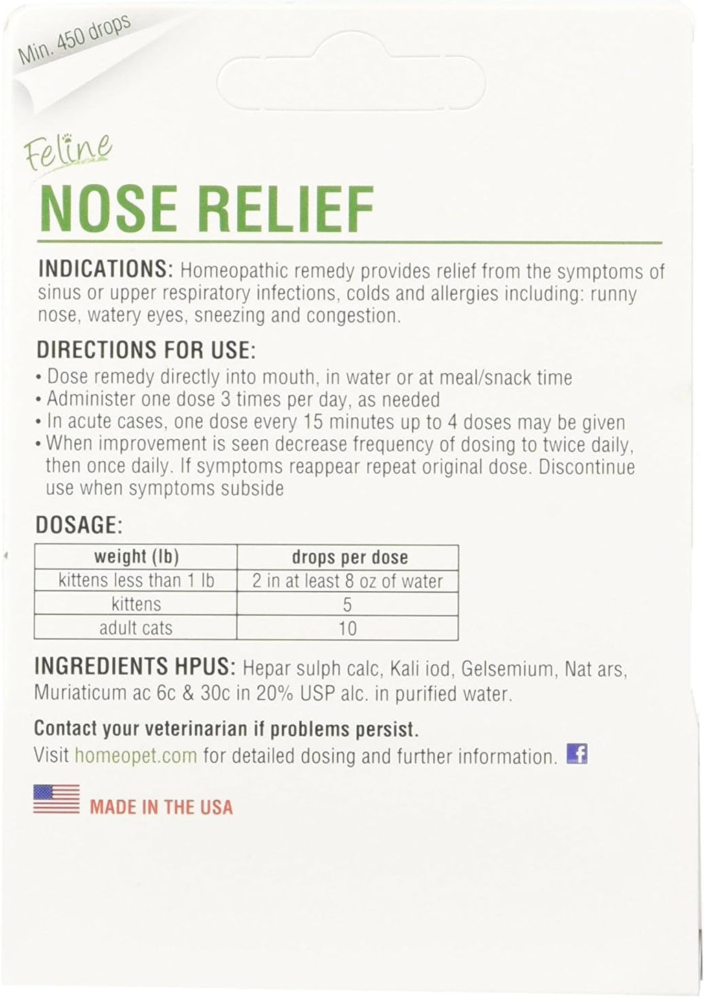3-Pack 15 mL Feline Nose Relief R879