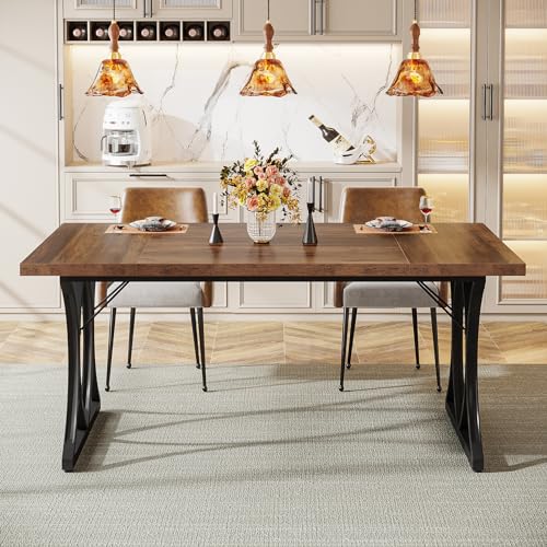 Brown Black Rectangle Dining Table C417628
