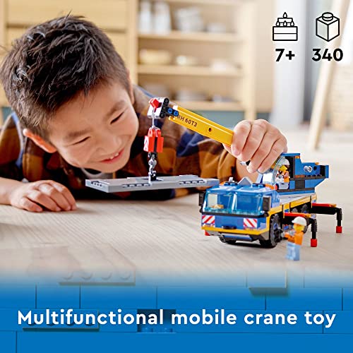 Mobile Crane Truck Toy Building Set with 2 Minifigures T3809