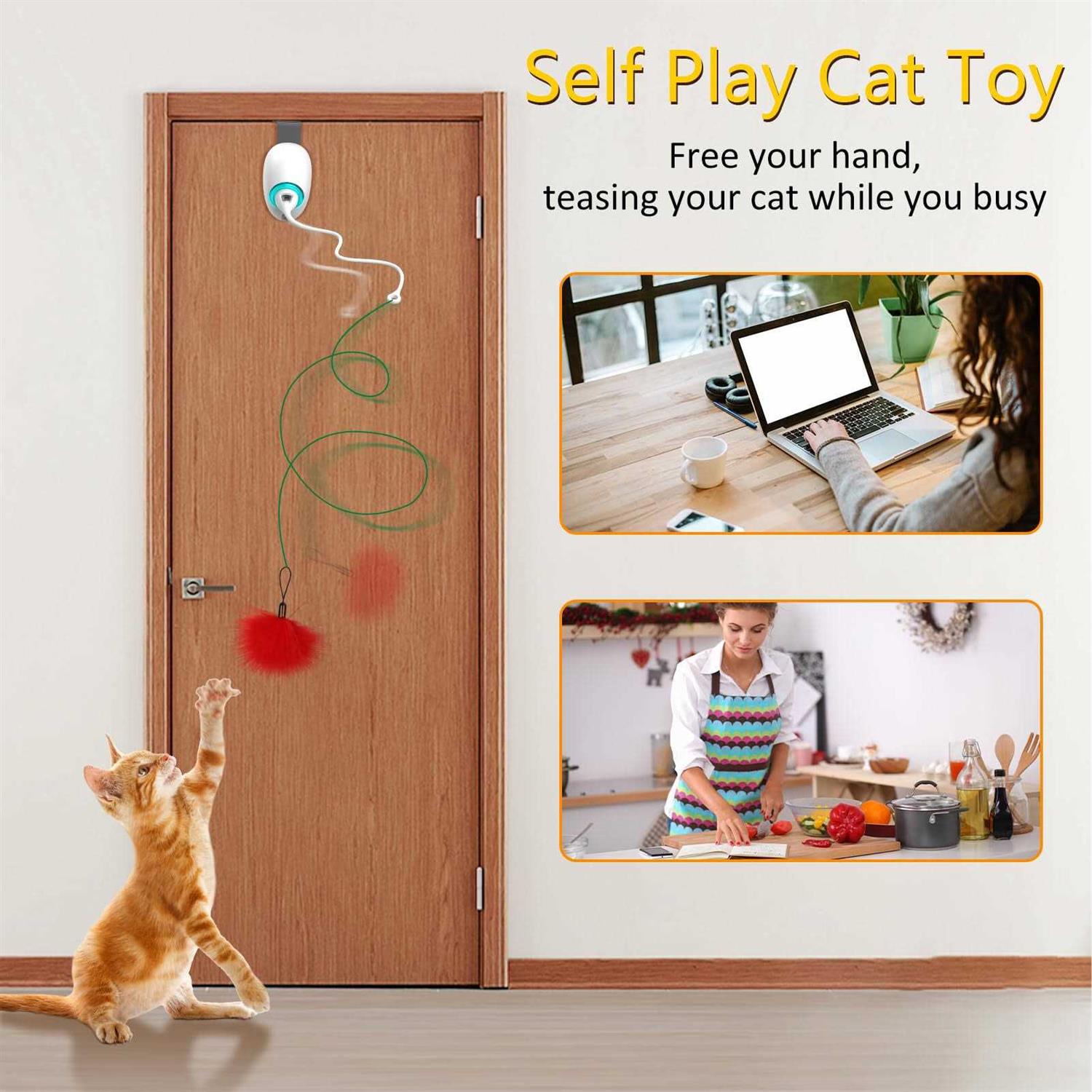 Automatic Hanging Cat String Toy F45320