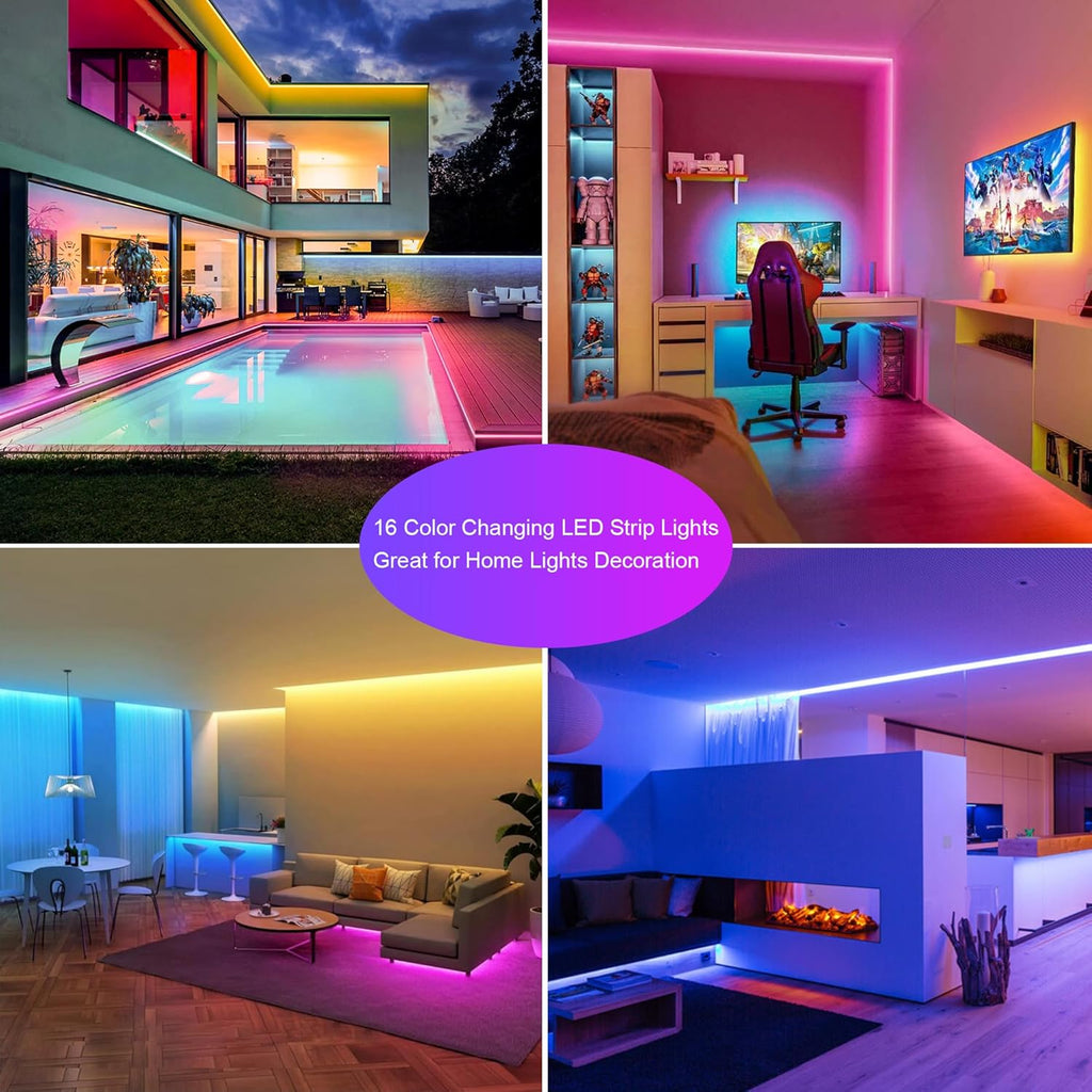 16.4FT 150 LED RGB LED Strip Lights with Remote Controller Y27712