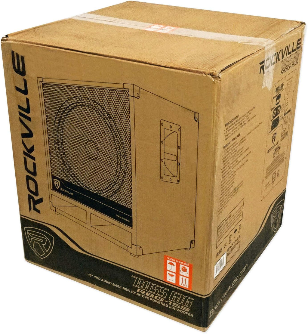 15" 1600w Active Powered PA Subwoofer with Steel Casters P13096