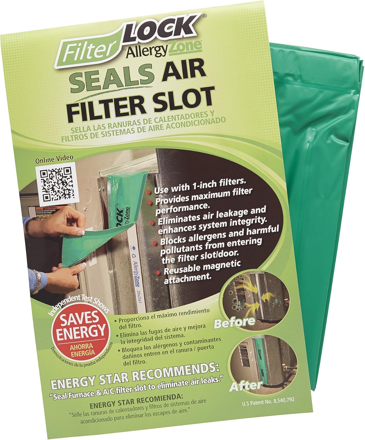 Filter Slot Seal for 1” Furnace Filter, Up To 25” Long M335420