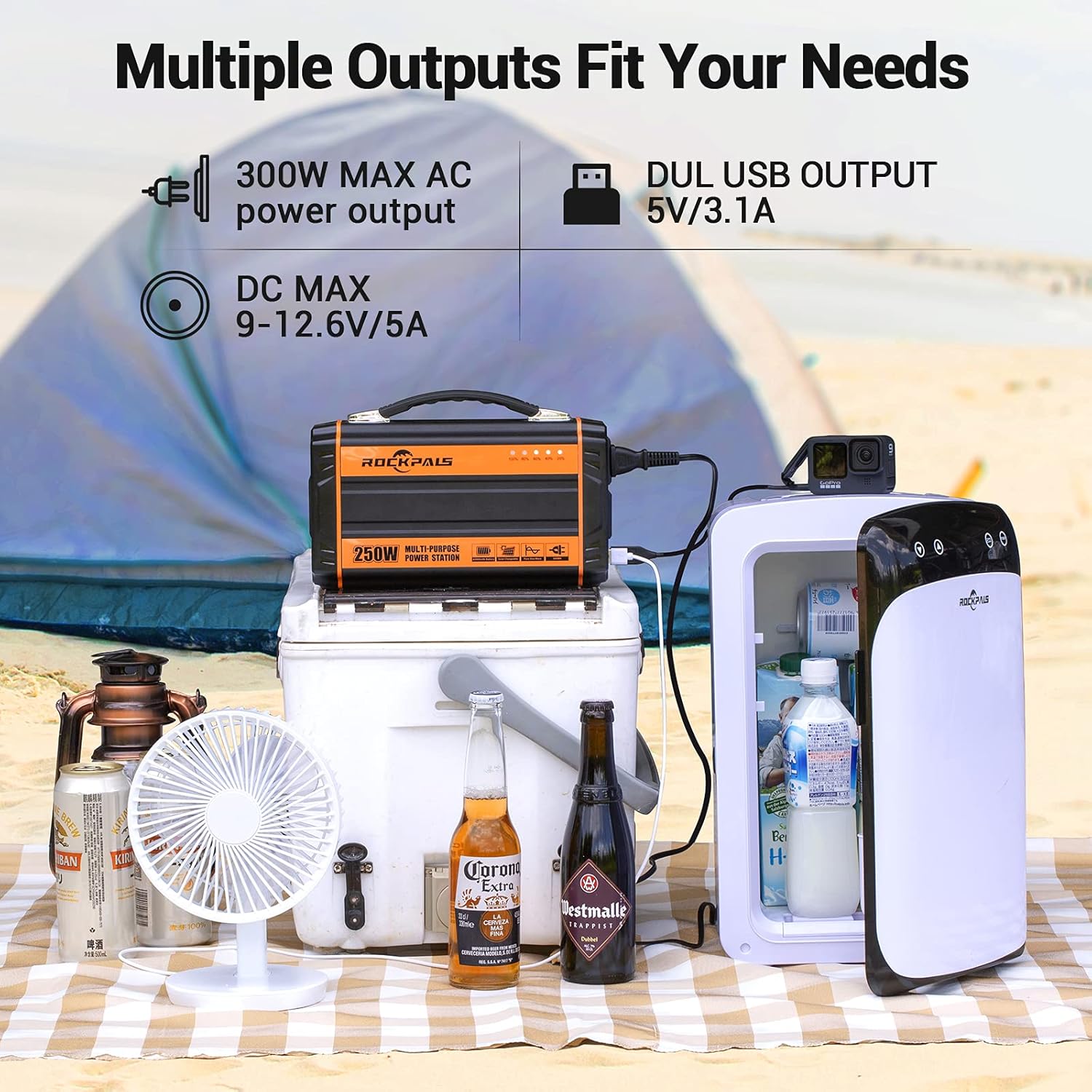 250-Watt Portable Lithium Battery Generator with 110V AC Outlet A56279