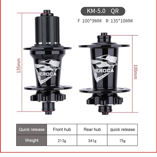32 Holes 5 Bearing Front Rear Aluminum Alloy Bike Hubs X3290