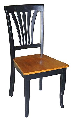Black Hardwood Frame Dining Room Table and Dining Chairs Set of 2 K192253