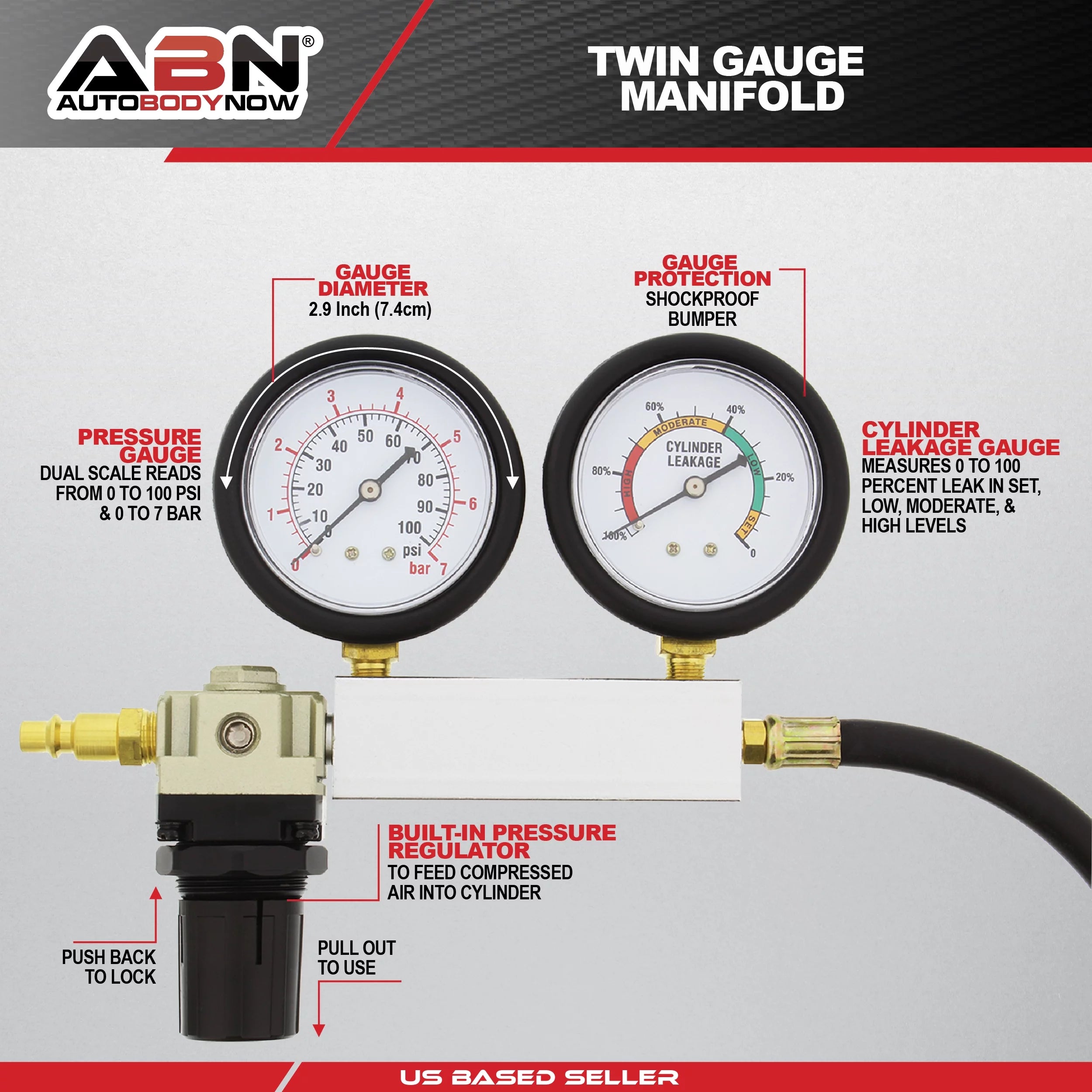 Cylinder Leak Detector & Engine Compression Tester Kit R530611