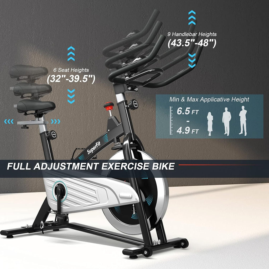 Magnetic Belt Drive Indoor Exercise Cycling Bike with LCD Monitor M583