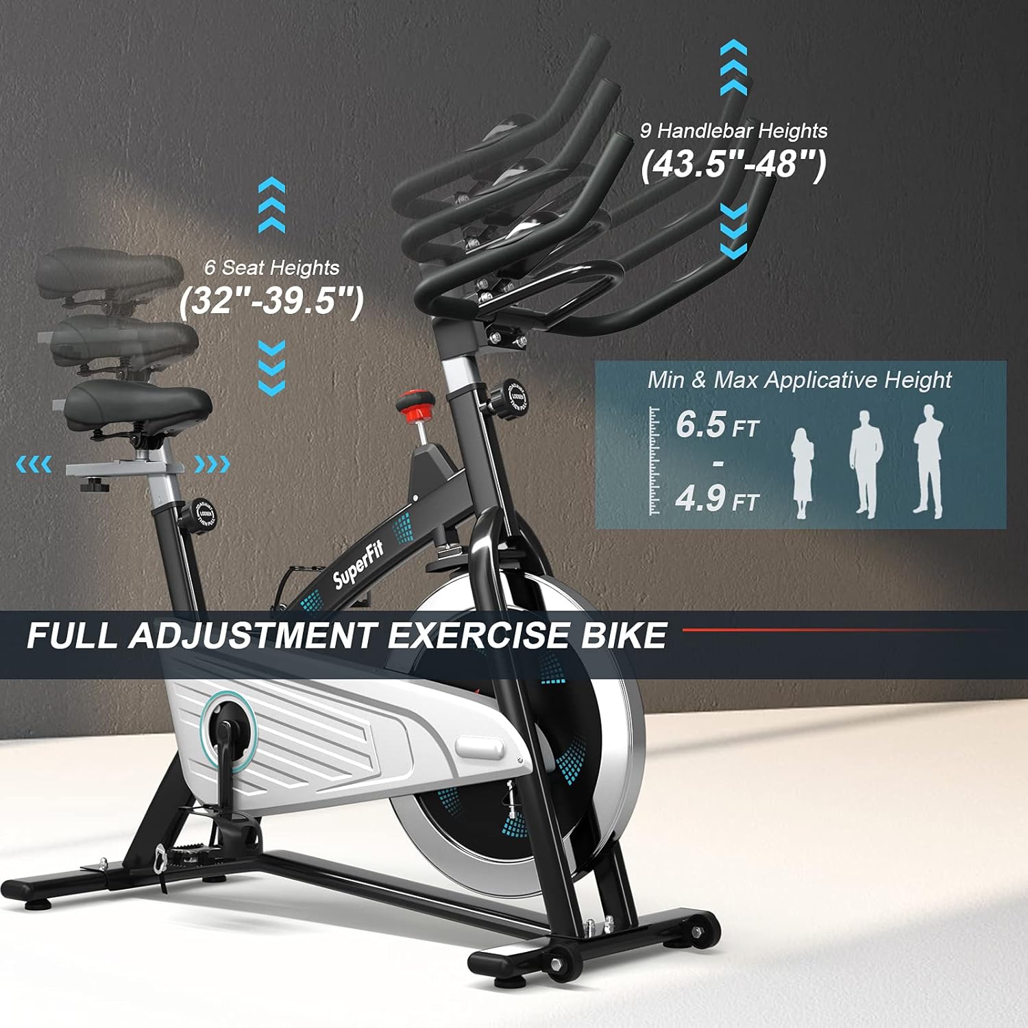 Magnetic Belt Drive Indoor Exercise Cycling Bike with LCD Monitor M583