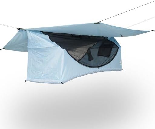 80"x30" Forest Green Lay Flat Hammock Tent with Mosquito Net and Insulated Pad G9513