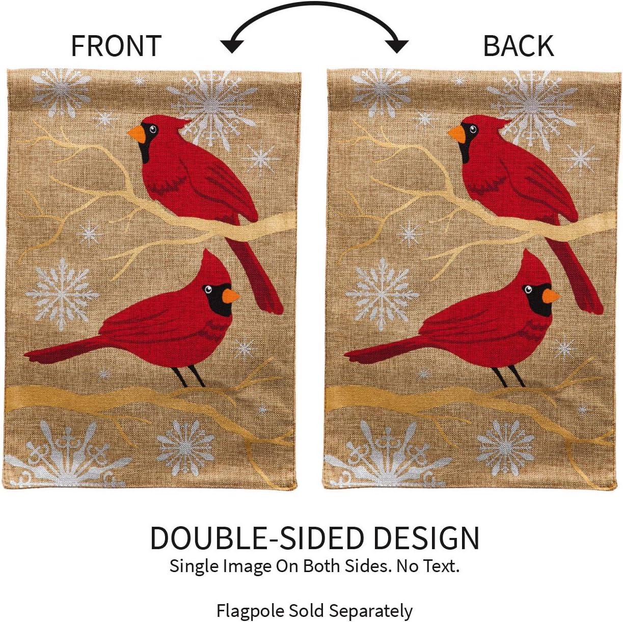 12.5 x 18 inches Burlap Garden Flag A39721