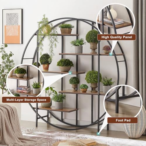 Black 5 Tier Metal Plant Stand L24392