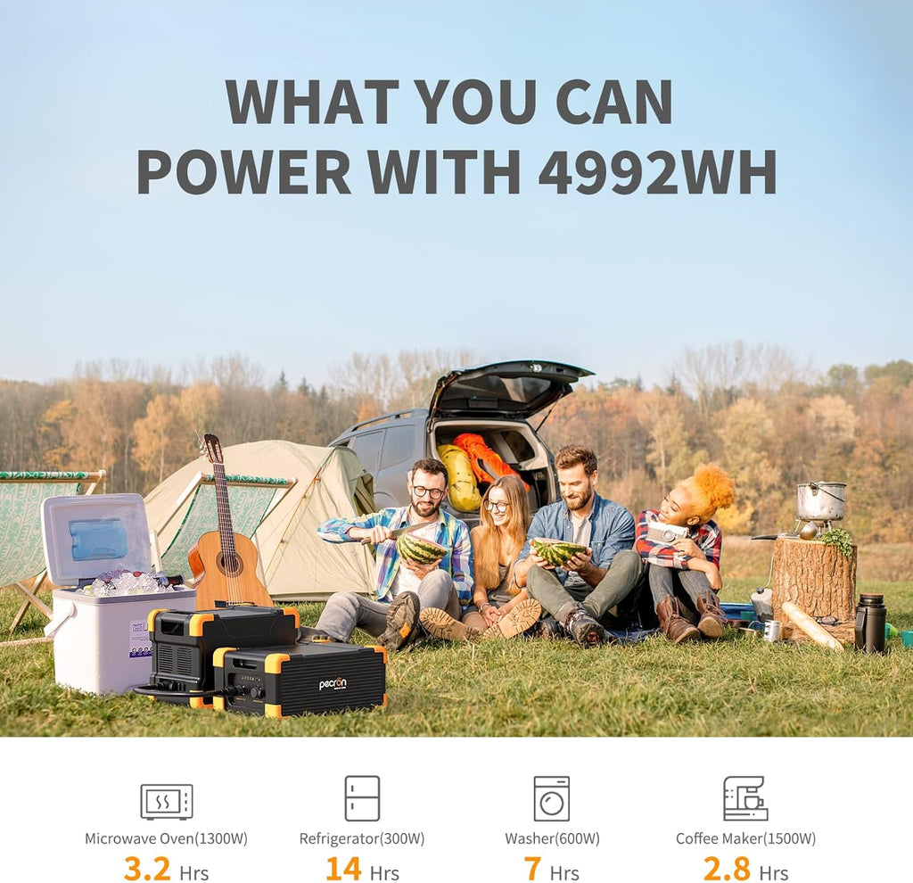 Portable Power Station with 6 Solar Panels LiFePO4 Battery Backup Z425292