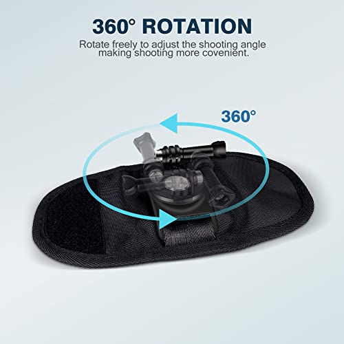 Shoulder Strap Mount for GoPro Hero 7 6 5 4 3+ with 360 Degree Rotary Hook A332