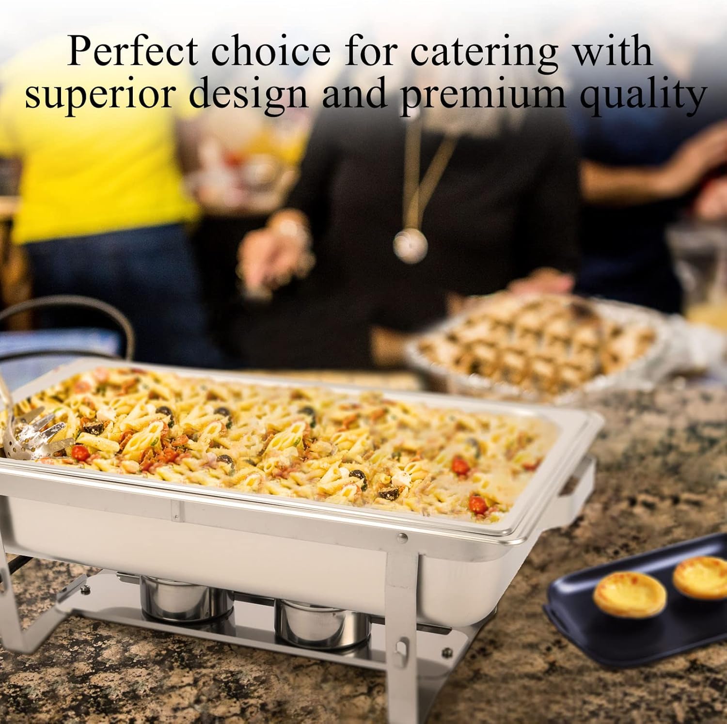 5 Pk Stainless Steel Chafing Dish Set with Full & Half Size Food Pan L467190