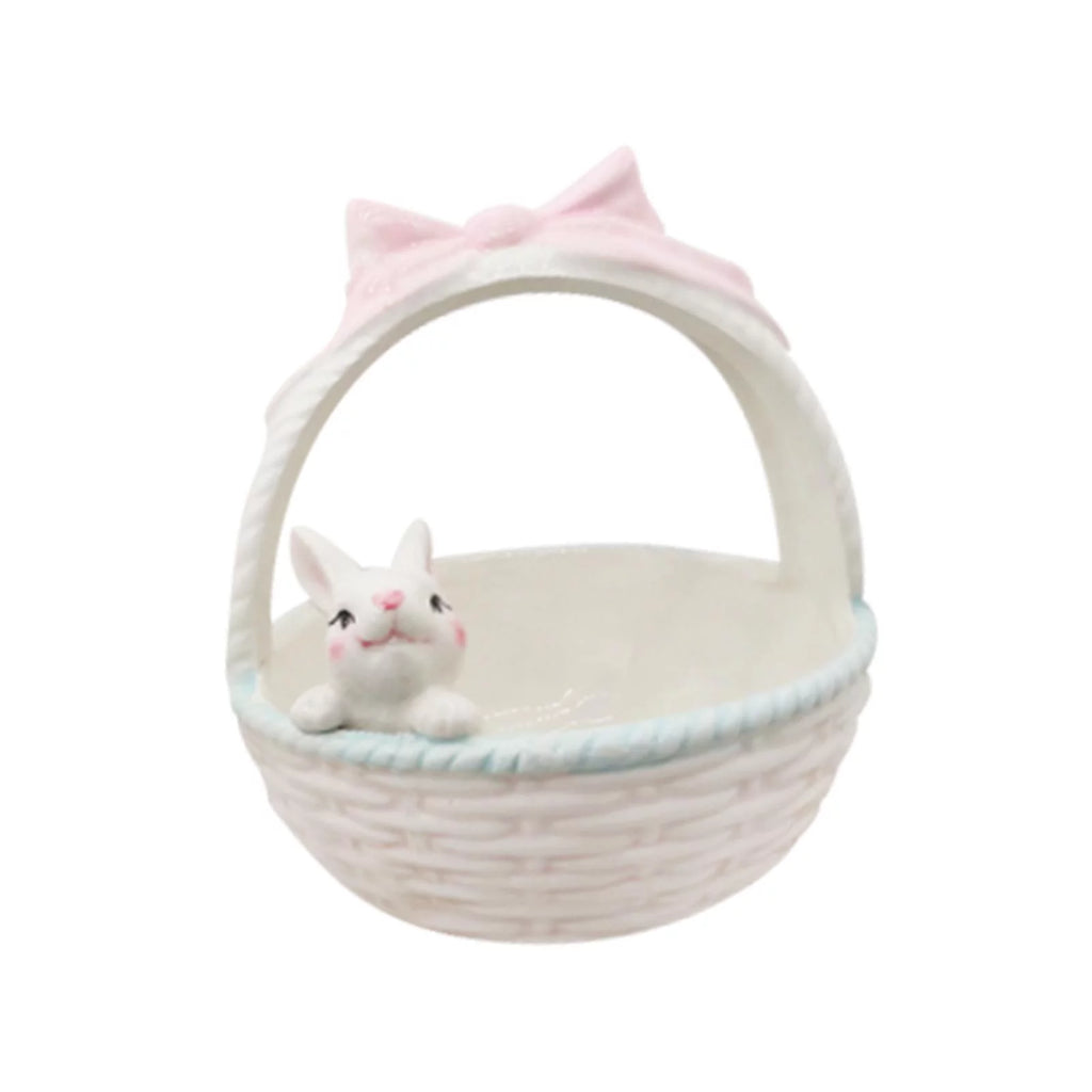 Ceramic Rabbit Easter Basket Bunny Bowls Small Candy Serving Bowls Y5966