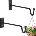 Heavy Duty Metal Plant Hangers, 2 Pack-12 inches, Matte Black K691