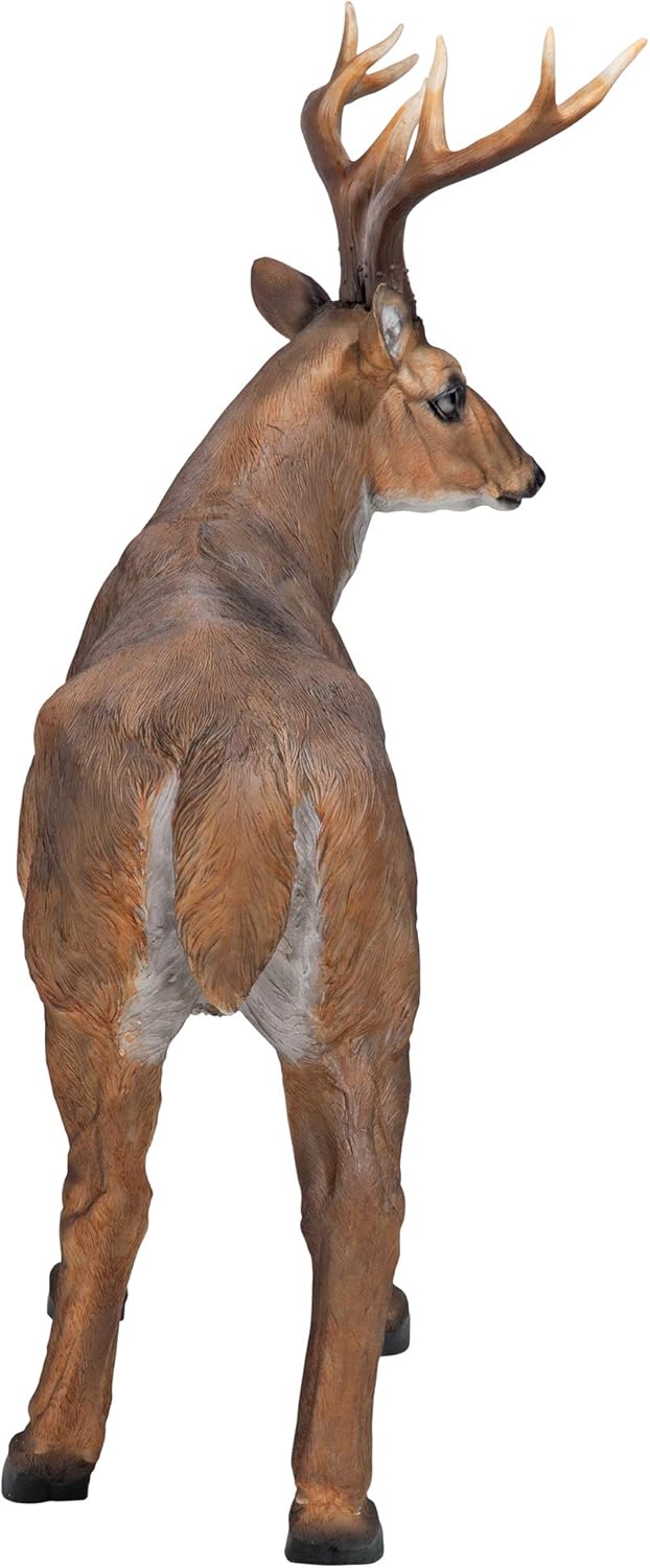 28 Inches Long Brown Handcast Polyresin Deer Statue Y2136