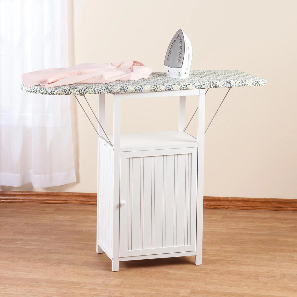 White Ironing Board with Storage Cabinet Q89524