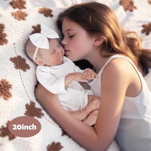 20 Inch Lifelike Newborn Baby Doll with Soft Cloth Body Z897197