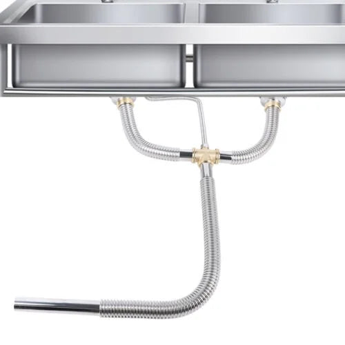 Silver Flexible Double Bowl Drain Hose E864440