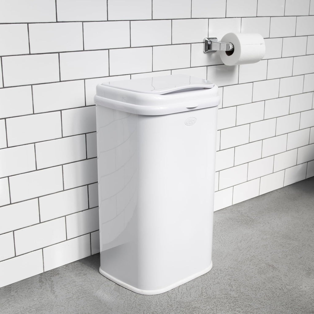 White Steel Odor Locking Diaper Pail I254