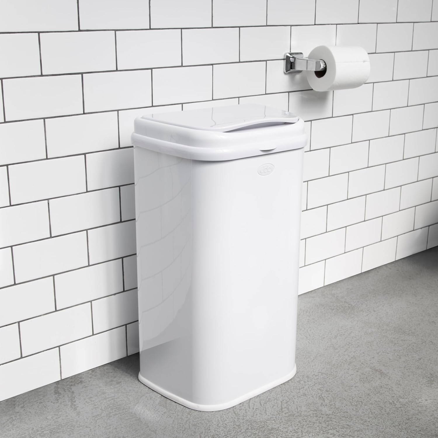 White Steel Odor Locking Diaper Pail I254