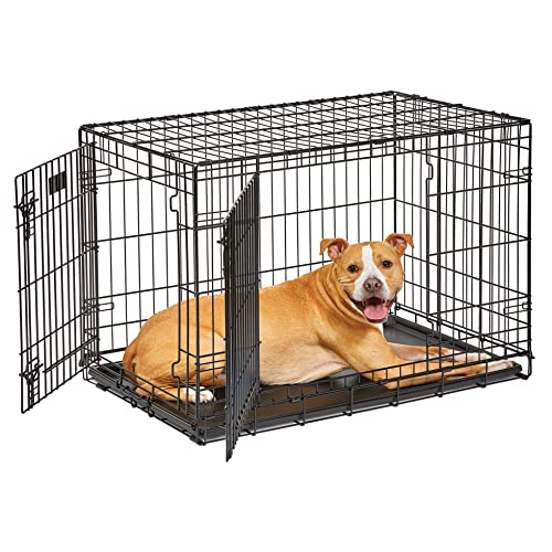 36-Inch Folding Dog Crate with Double Door Y290279