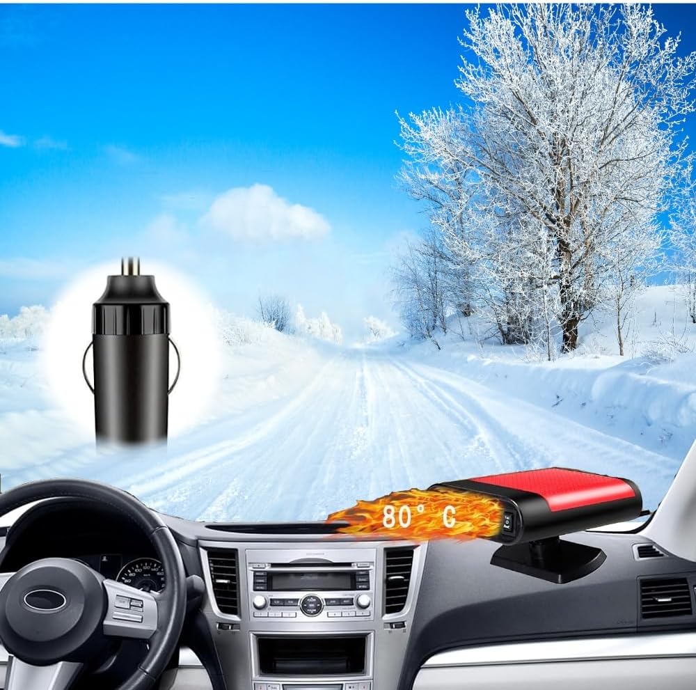 12V 150W Portable Car Heater Defroster with 360-Degree Suction Holder Z37258