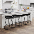 White 30" Bar Height Swivel Barstools Set of 4 T8089