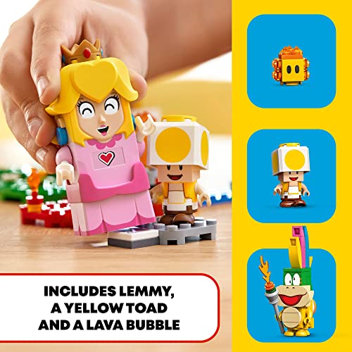 LEGO Super Mario Adventures with Peach Starter Course, Buildable Game, Toy with Interactive Figure, Yellow Toad & Lemmy, 71403 Y902942
