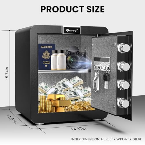 Fireproof Safe with LCD Touch Screen and Dual Alarm System T779