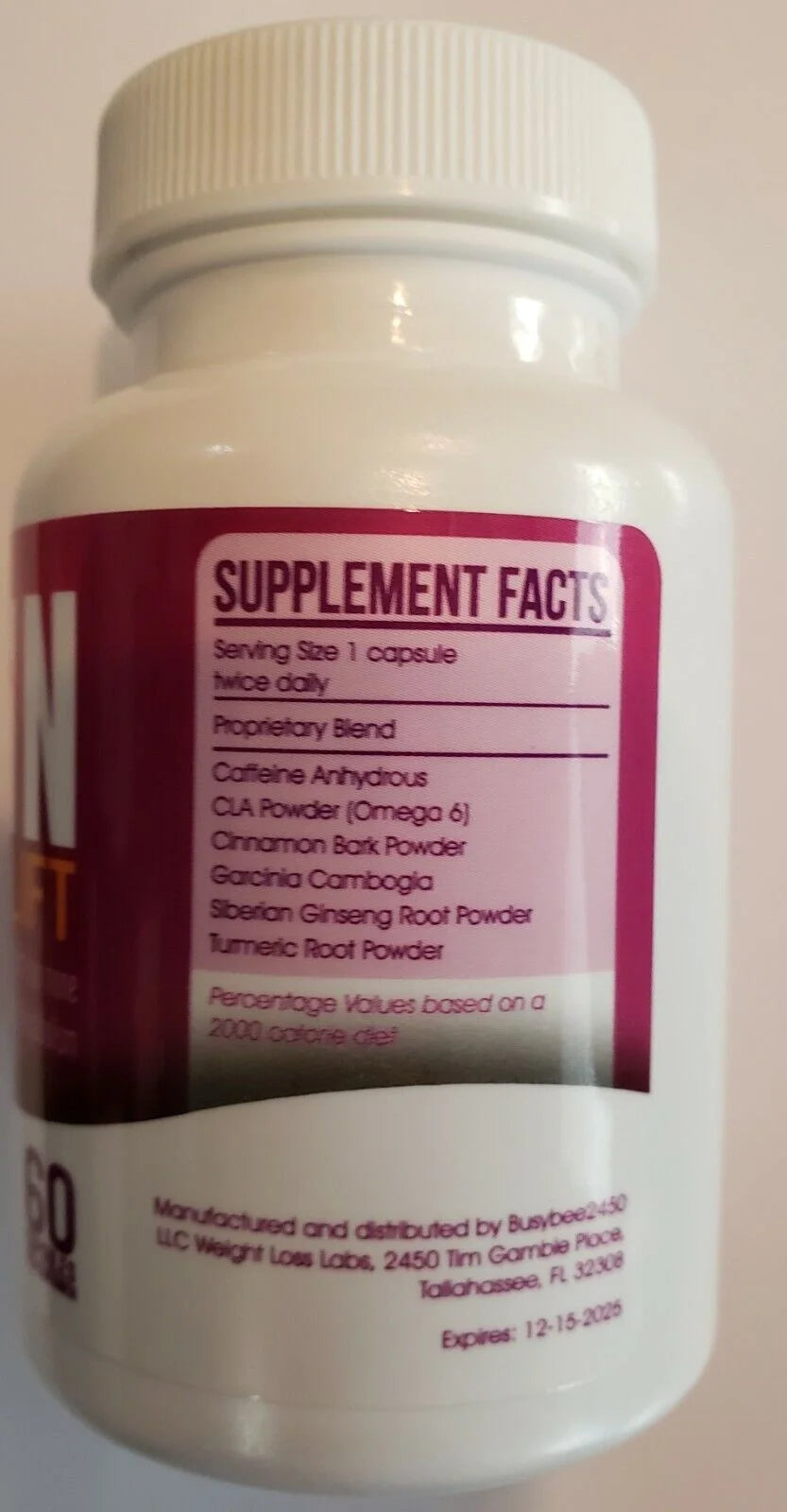 60 capsule Appetite Suppressant P40828