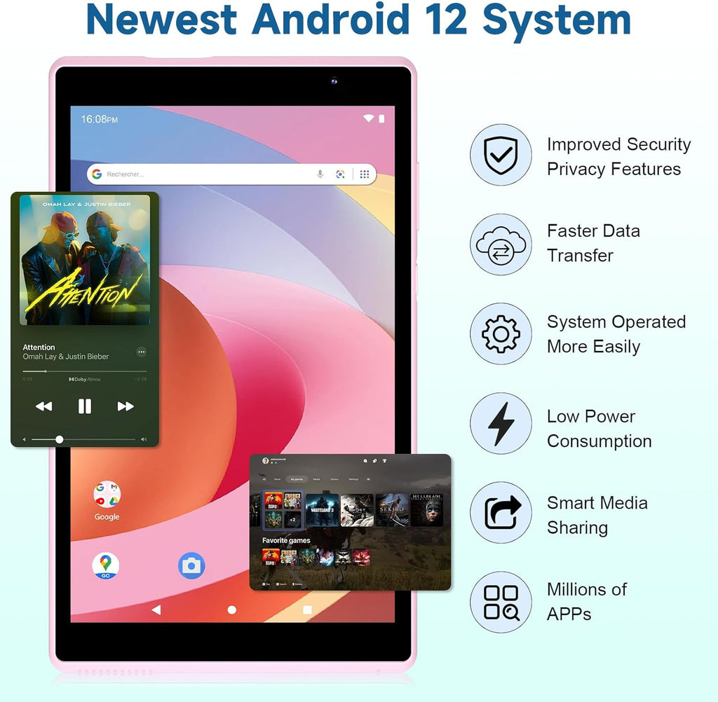 Pink 8 inch Android Tablet O409418