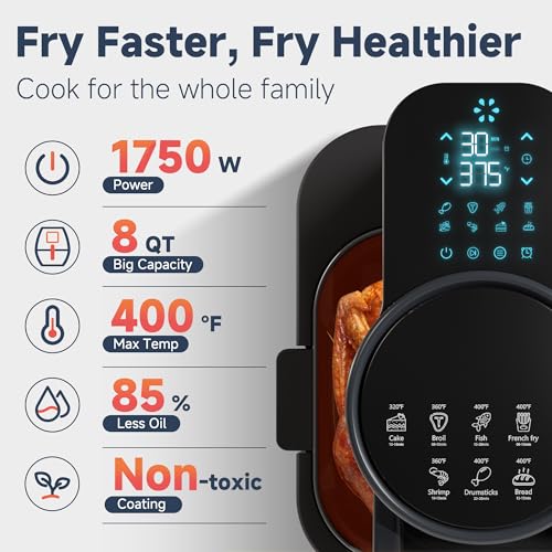 Black 8QT Non Toxic Air Fryer P54712