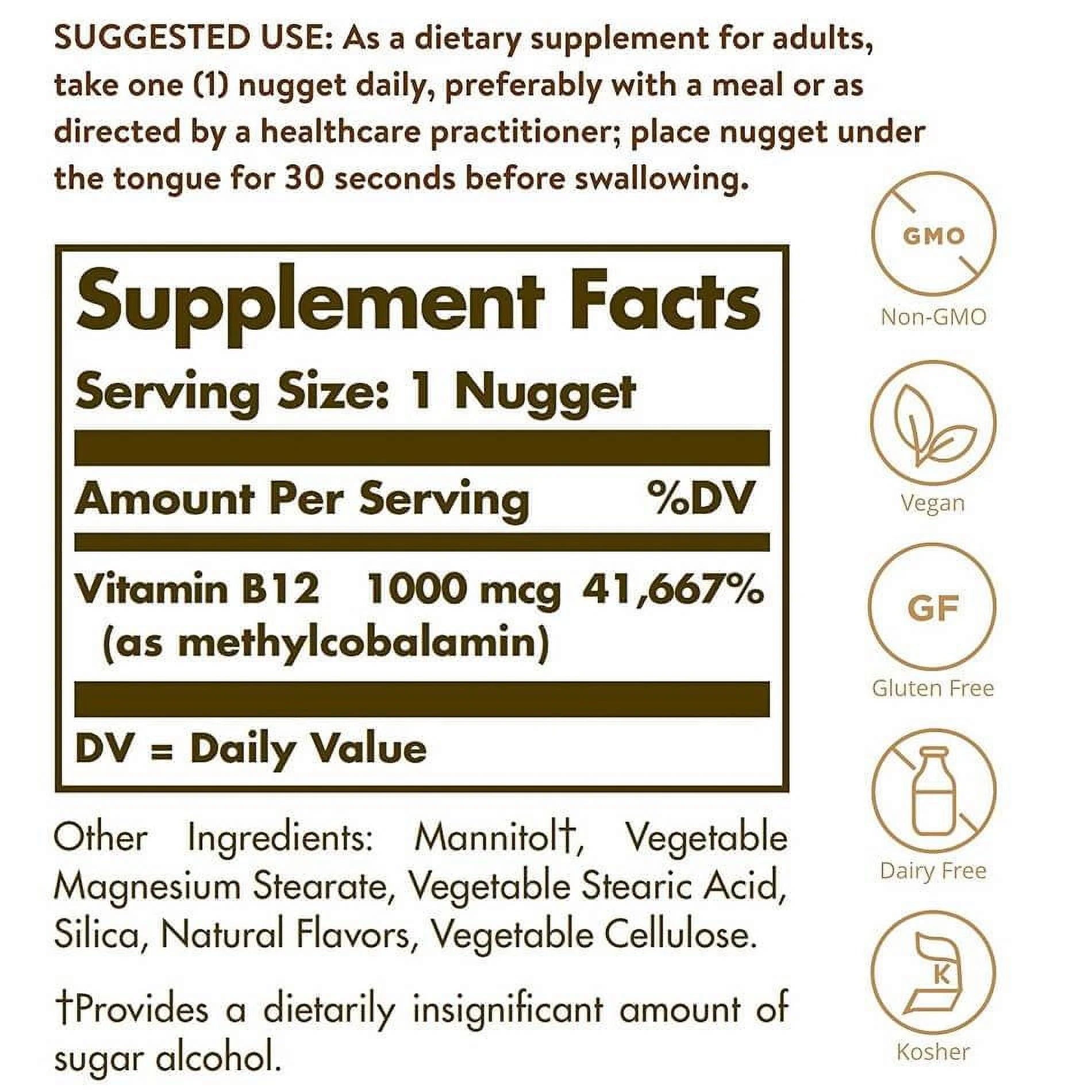 3 Packs 1000 mcg Vitamin B12 Nuggets W510