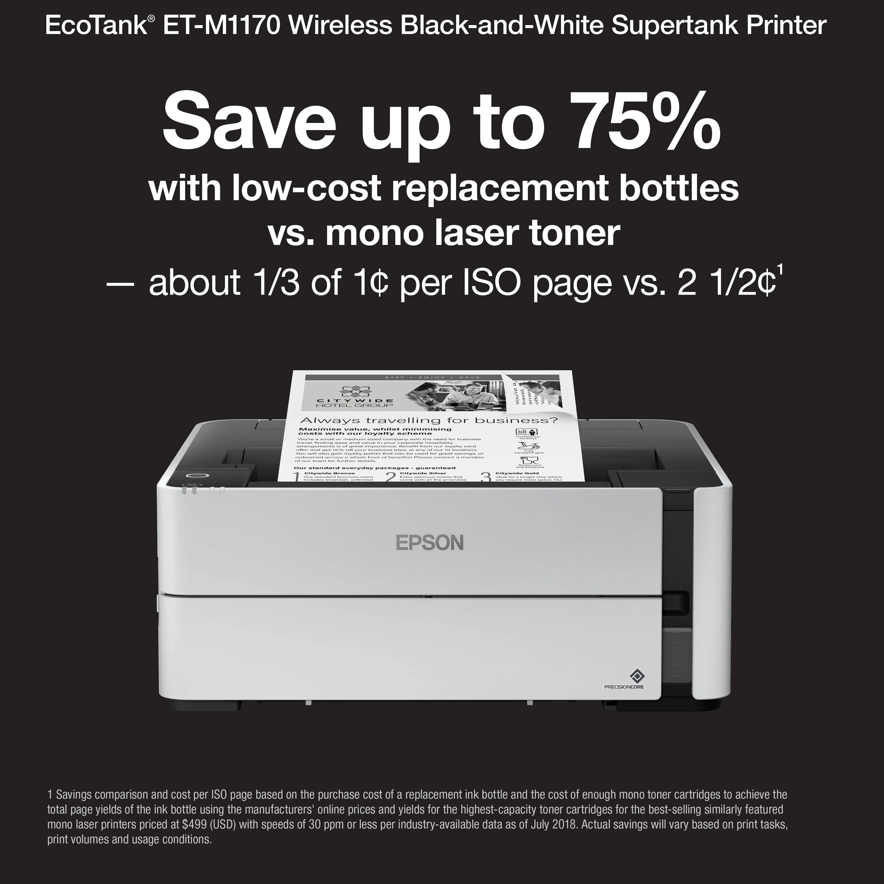 EcoTank ET-M1170 Wireless Monochrome Supertank Printer X847